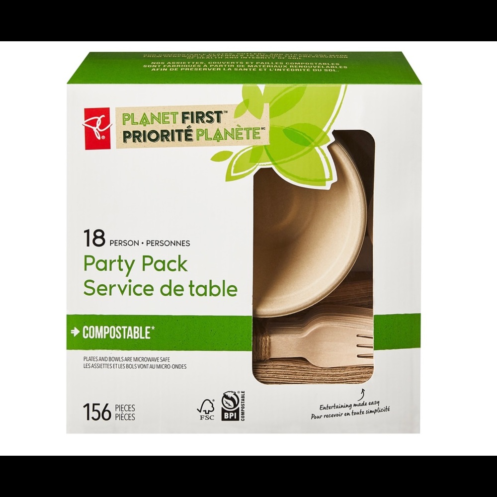 Planet first compostable party pack utensils cutlery